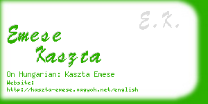 emese kaszta business card